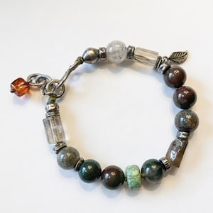 Wilderness Echo · Green Phantom & Silver Bracelet
