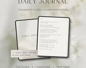 Daily Journal with Monthly Pages Undated  | Digital Journal for Daily Writing, Calm Minimal