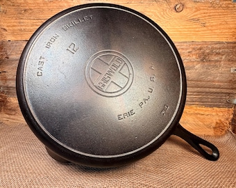 Griswold #12 large logo 719 skillet with heat ring