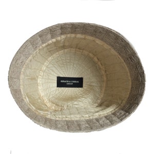 Vintage Linen and Jute bucket Hat Collection Hand crafted in the 90&#39;s