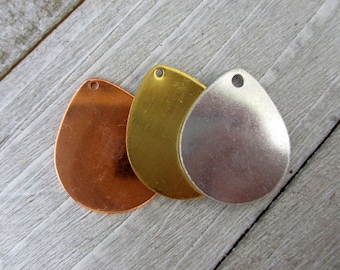 5 OFFSET RECTANGLE Stamping Enameling Blank Aluminum Brass Bronze Copper Nickel