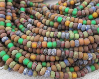 5/0  Terra Vista 4.5mm Bead Mix, Full Strand 150 Beads, Czech Glass Seed Beads