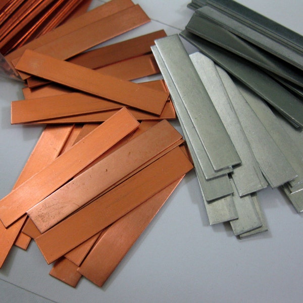 4 Aluminum Stamping Blanks, (4 1/4" x 1 1/2")