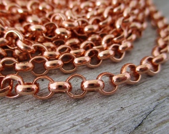 CleverDelights 3.2mm Ball Chain Necklaces - Antique Copper Color