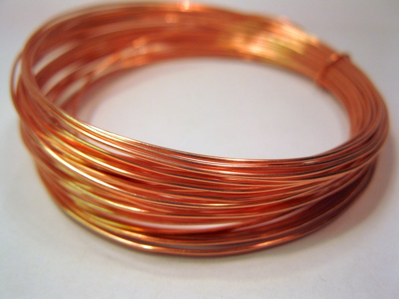 COPPER WIRE 22 Gauge, 20 Feet, Bright Copper or Hand Oxidized, Ready to Ship image 2
