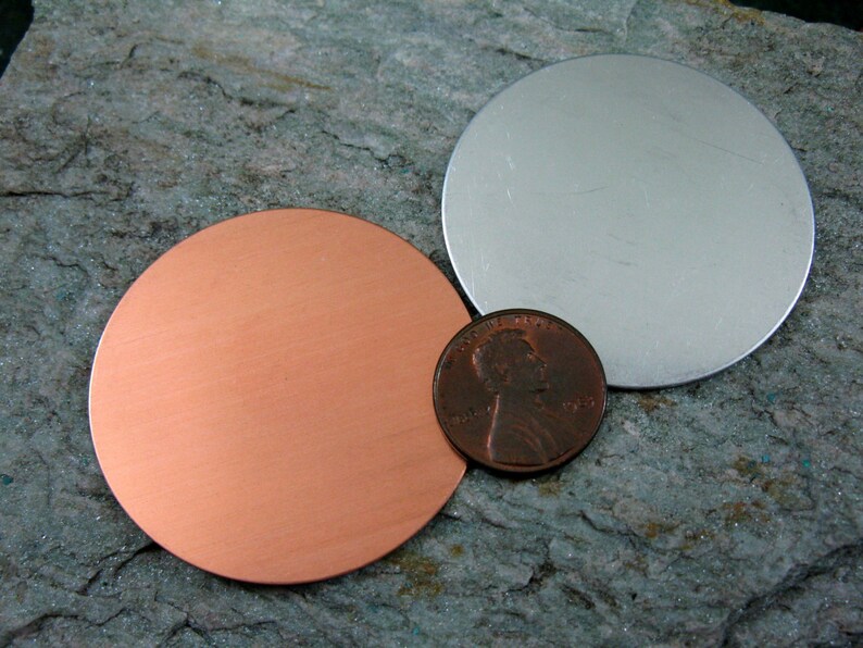 1 3/4 Inch Round Stamping Blanks, 2 or More Metal Discs, 18G Premium ...