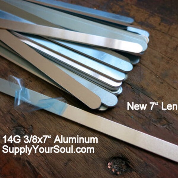 Aluminium Armband Rohlinge, 3/8"x7", Metall Manschettenarmband, 14G Aluminium Stanzrohlinge, Manschettenrohlinge, Wähle 4 bis 144