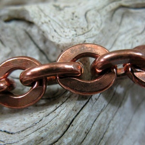 COPPER HEAVY CABLE Chain, Hand Oxidized or Raw Copper, 11 x 8.7mm, Bulk Chain No Clasp, 6 to 72 inches image 2