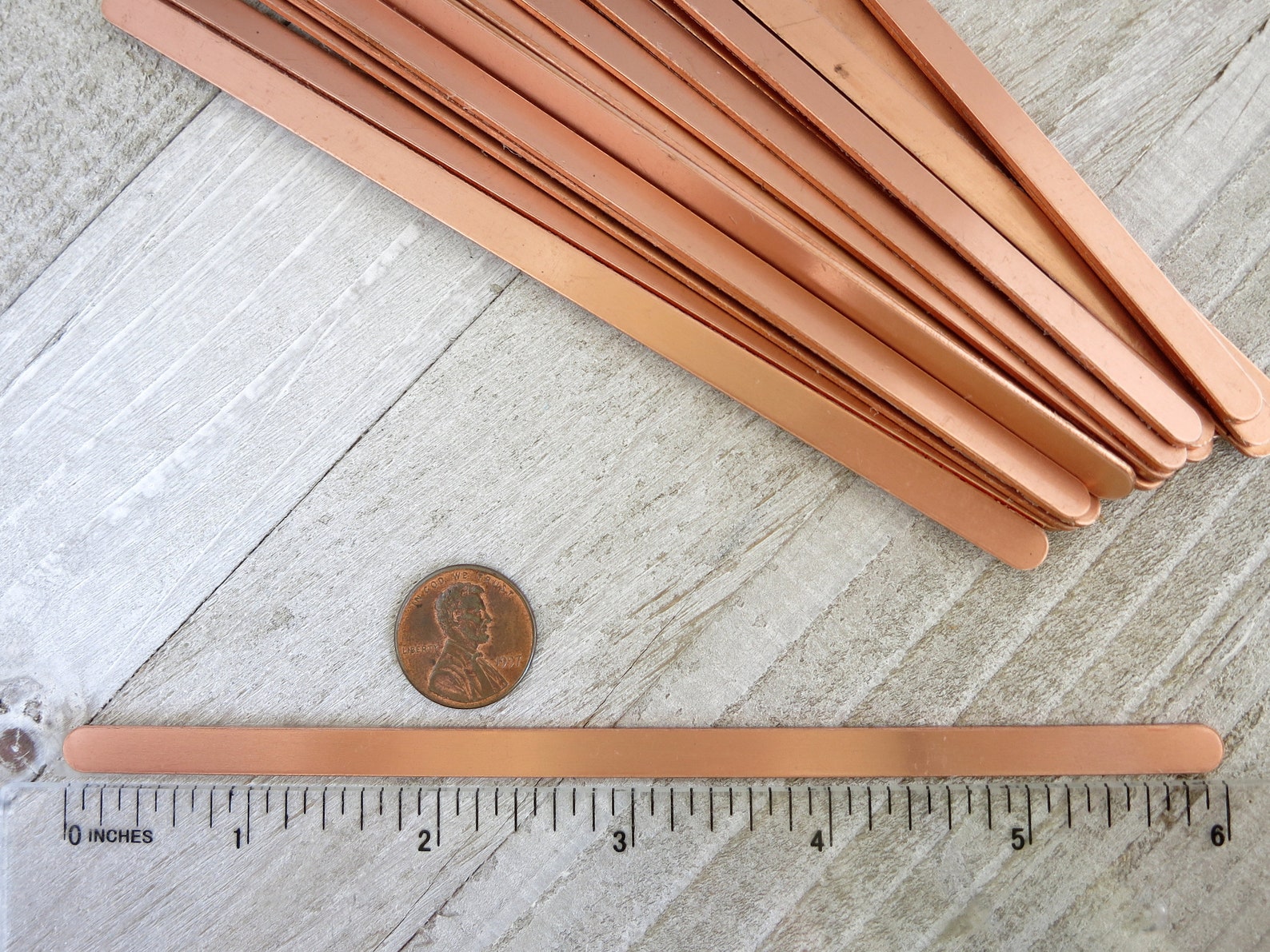 Copper Bracelet Blank 1/4x6 Metal Cuff Bracelet Etsy