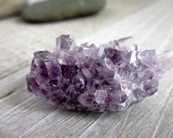 Amethyst Crystal Cluster, 37x26mm Uruguay Natural Stone Druzy Cabochon, Undrilled, Lot 7