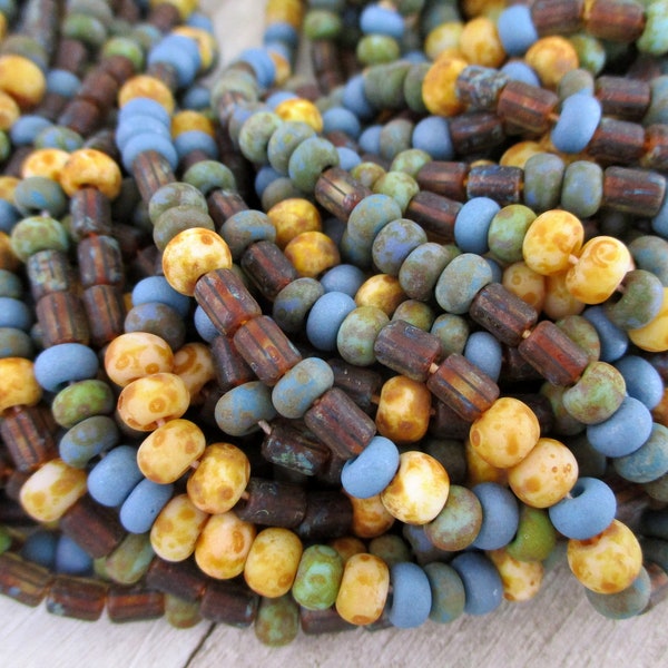 4/0 Winterfell Matte Beads, Full 20" Strand 150 Beads, Czech Glass 5mm Seed Beads, 1.2mm hole