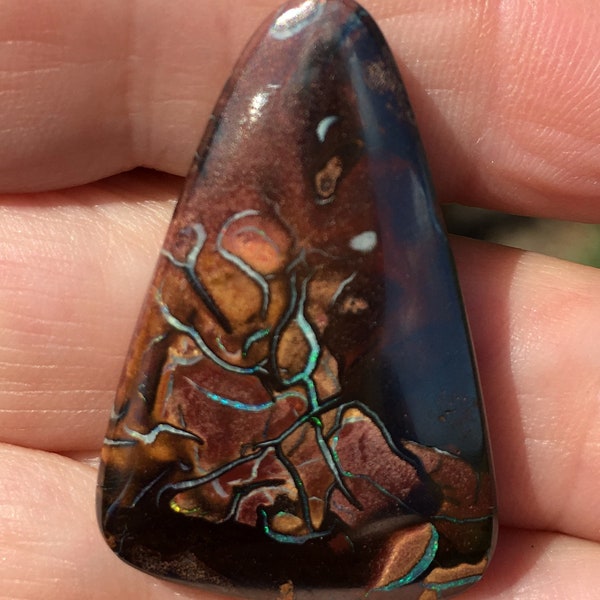 Boulder Opal Cabochon, Yowah Opal Natural Stone, 49.4Ct, 35x22x6mm, Lot 12
