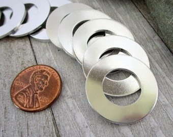 Aluminum Washer Blanks, 1 inch, 16 Gauge, Stamping Blanks, 24 Pcs