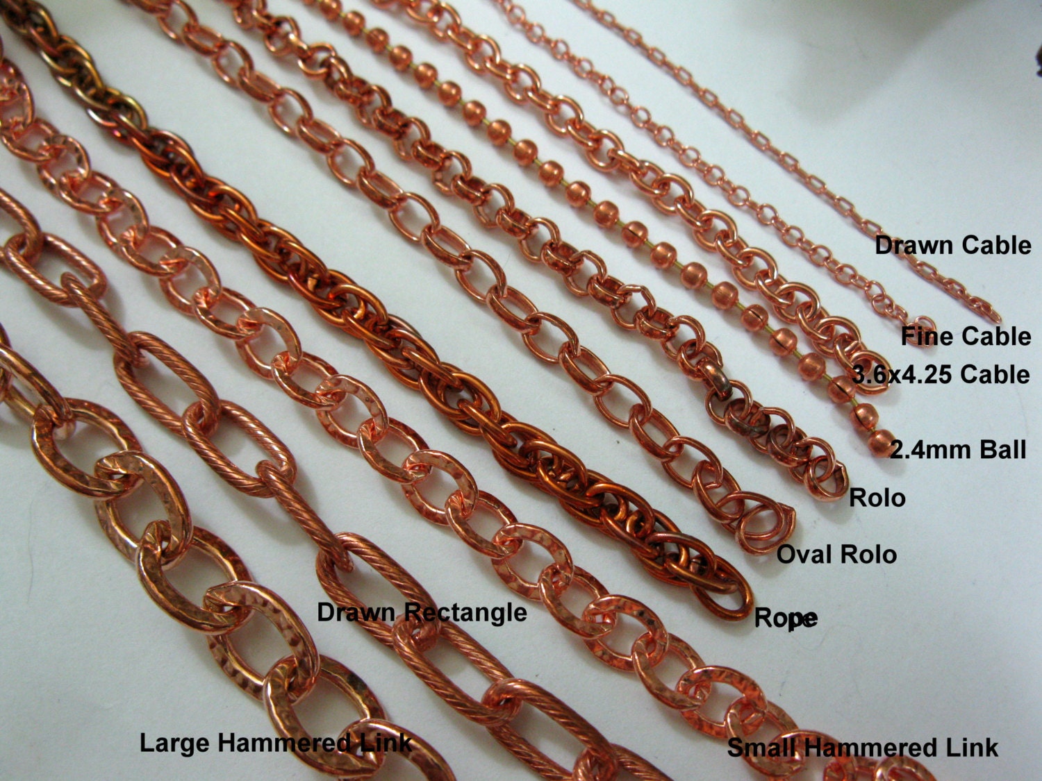 2.4mm Bright COPPER BALL Chain Copper Connector with each Etsy