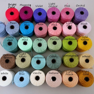 S-Lon Tex 400 Beading Cord, Kumihimo, Macrame, Crochet Cord, 0.9mm Diameter, 35 Yard Spool, Spring Colors, Pastel & Bright Colors