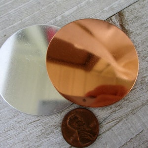 2 Inch ImpressArt Premium 18G Copper or 16G Aluminum Round Stamping Blank image 1