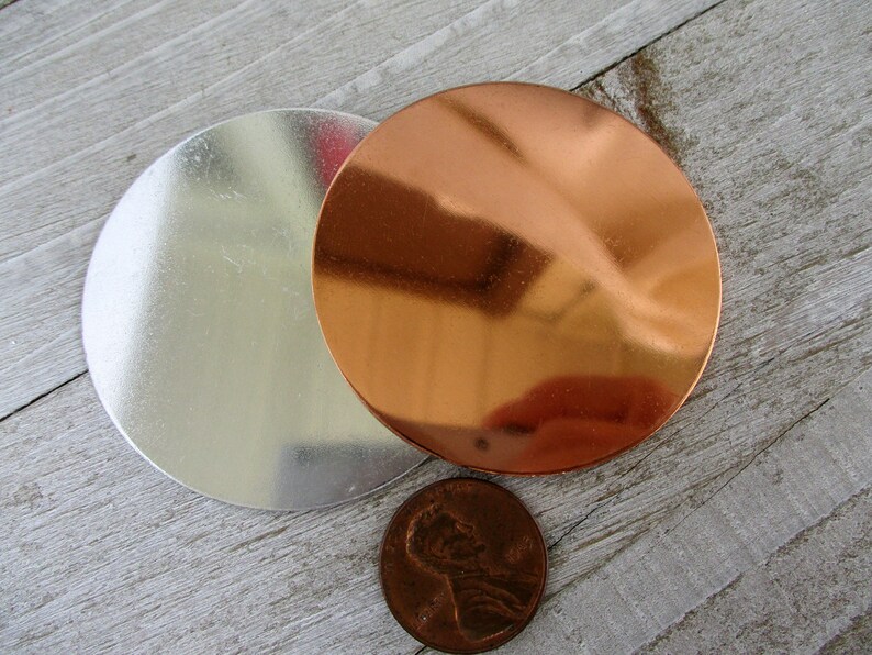 2 Inch ImpressArt Premium 18G Copper or 16G Aluminum Round Stamping Blank image 1