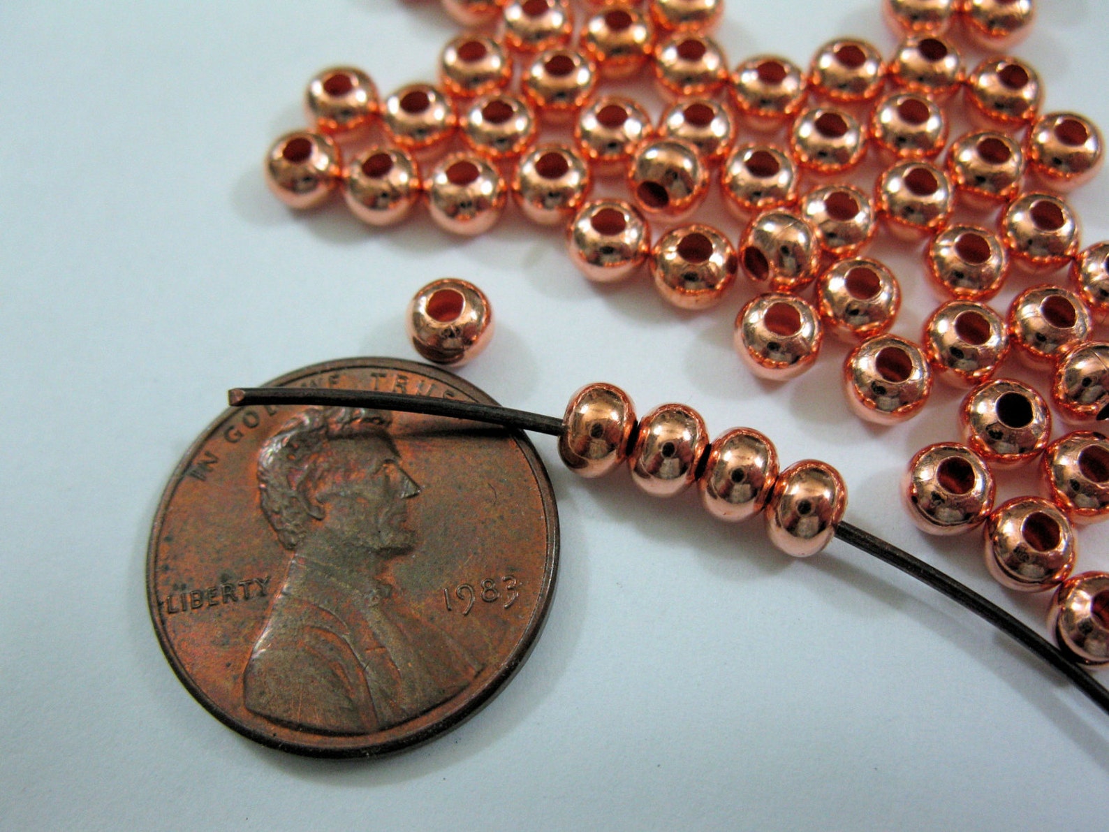 COPPER BEADS 4.8MM Rondelles 50 Pieces Bright Sealed Copper - Etsy