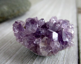 Amethyst Crystal Cluster, 18x28mm Uruguay Natural Stone Druzy Cabochon, Undrilled, Lot 4