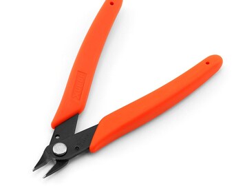 Xuron 410 Micro-Shear Flush Cutter, Wire Cutters for up to 18 Gauge Soft Wire, Made In USA