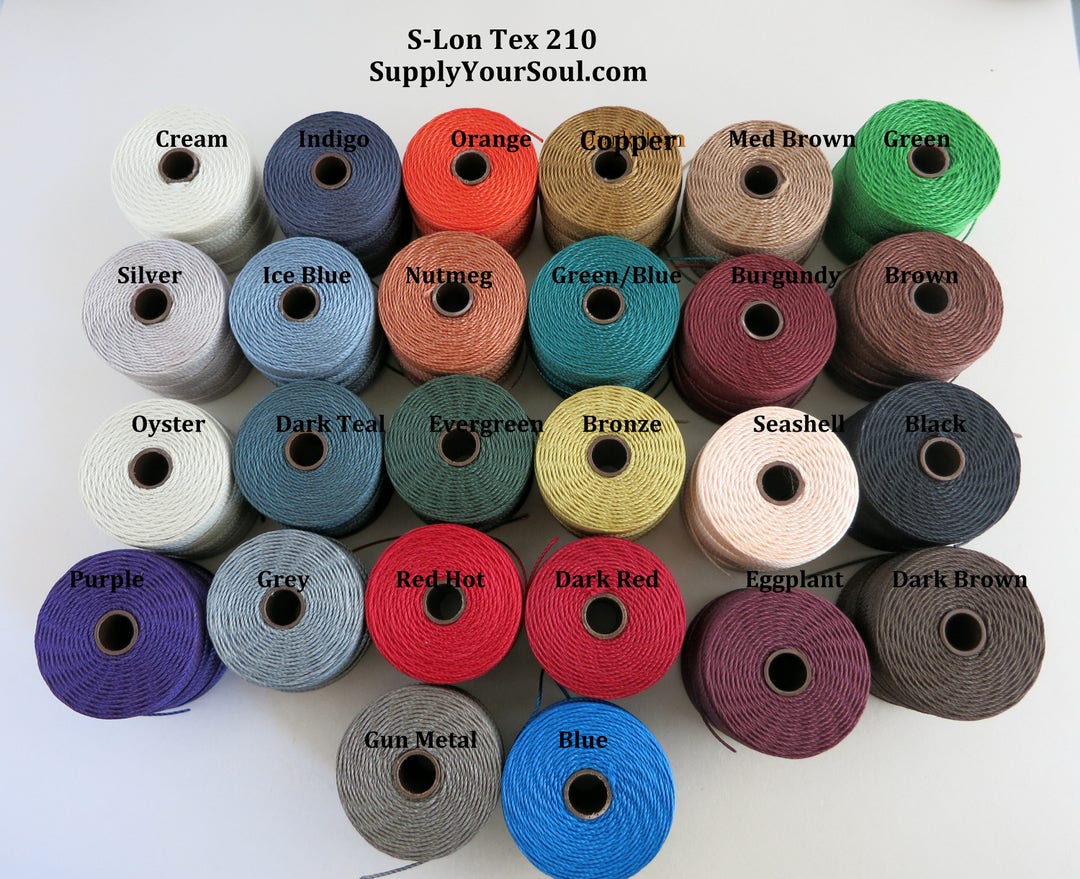 S-lon Tex 210 Beading Cord: 0.5mm, 77 Yard Spool - Etsy