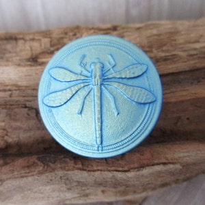 30mm Dragonfly Button with Shank, Black with AB Finish