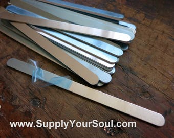 Aluminum Bracelet Blanks, 3/8"x6", Metal Cuff Bracelet, 14G Aluminum Stamping Blanks, Cuff Blanks, Choose 12 to 144