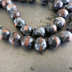 10 White Buffalo Patina Beads, Copper Beads, Hand Applied Patina, Choose 4mm, 6mm, 8mm or 9.5mm Beads image 4