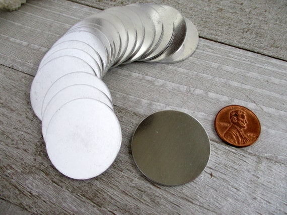 1 3/4 Inch Round Stamping Blanks, 2 or More Metal Discs, 18G Premium Copper  or 16G Aluminum, Ready to Ship 