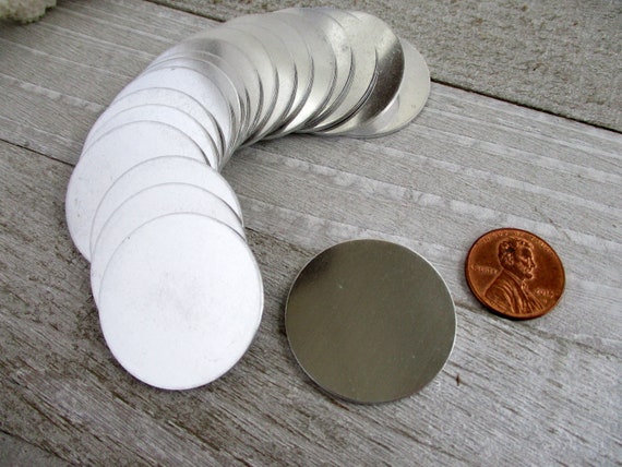 16G Aluminum Stamping Blanks: 1 1/4" Soft Strike Discs - 4 Pcs