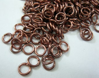 6mm 18 Gauge Oxidized COPPER JUMPRINGS, Pack of 50