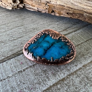 Campitos Turquoise Button, 25x18mm, Electroformed Copper With Shank ...