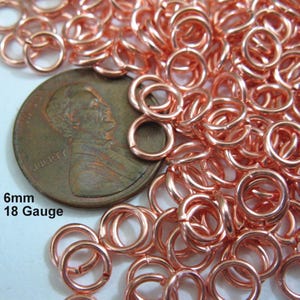 6mm 18 Gauge Copper JUMPRINGS - 50 pieces