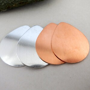 Drop Stamping Blank, 1 inch length, 18G Copper or 16G Aluminum, Premium ImpressArt Blanks, Choose Quantity,  Ready to Ship