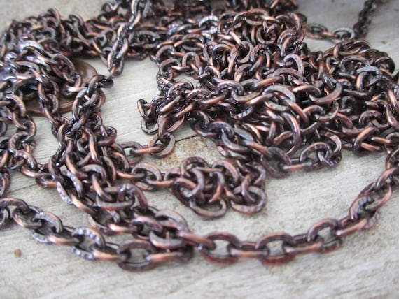 Bulk Copper Curb Chain 16mm Chunky Copper Chain by the Foot F162