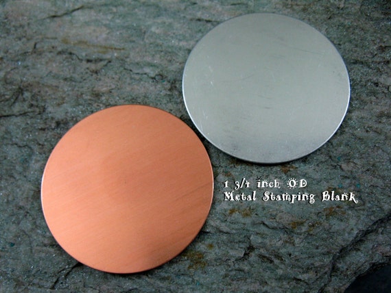 1 3/4 Inch Round Stamping Blanks, 2 or More Metal Discs, 18G