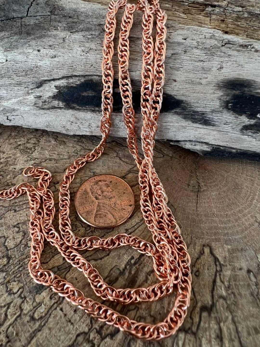 Unsealed Copper Rope Chain: Bright Copper Jewelry Supplies - Made in ...