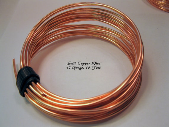 Solid Copper Wire 14 Gauge 10 Feet Bright Or Hand Oxidized Etsy