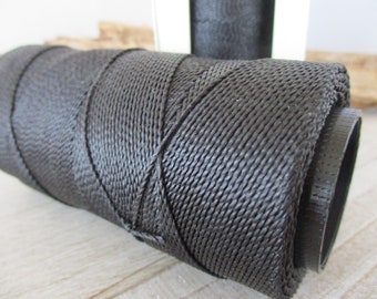 1mm Black Brazilian Waxed Cord, Tex 480, 144 Meter Spool, Strong 2 Ply Waxed Poly Cord for Jewelry, Macrame & Crafts