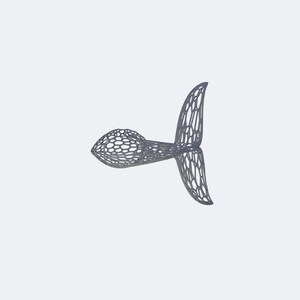 Voronoi Whale Tail STL, Cellular Hollow Fin Prop for Fursuit Maker, Ultra Lightweight Siren Headband Fin 3D Print Digital Download