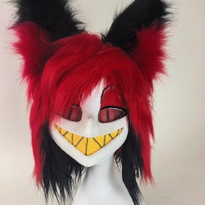 Archivo digital de la base de la cabeza del disfraz de Alastor, archivo imprimible 3D de máscara de animal, carcasa facial para cosplay de Helluva Boss, descarga digital