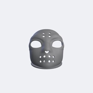 Hockey Mask STL File, Slasher Face Shell 3D Model with Strap Eyelets for Halloween Cosplay Maker, 3D Print Digital Download Prop