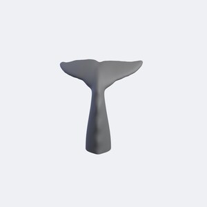 Whale Tail STL, Curved Swimming Fluke Prop for Fursuit Maker, Sleek Siren Headband Fin 3D Print Wearable Digital Download 3D Model