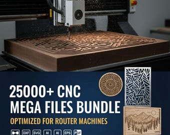 25000+ CNC MEGA files Bundles machines, STL File For 3D Cnc Router Machine, Mega Pack Cnc Stl, Cnc router files cnc files Lifetime Access