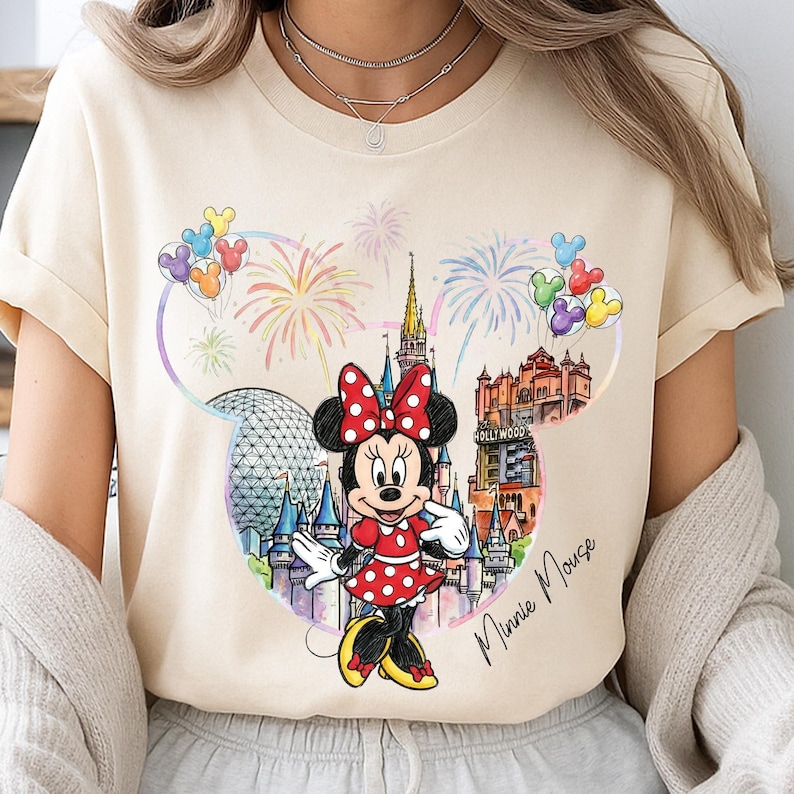 Minnie Mouse Disney-resor png, Disneyland-semester png, Disney Park-familjeresa-present till fan, Minnie Mouse png bild 1