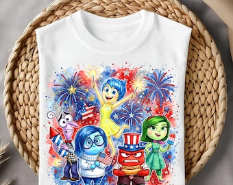 Inside Out Design Png, 4 luglio America Film Glitter Acquerello Colorato, Scarica File