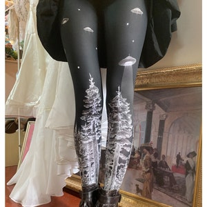 Redwood Forest LEGGINGS - Witching Hour Forest tights Ufo tights Legwear leggings