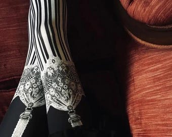 Burlesque leggings, Tights, garter leggings, Womens tights, stockings, bottoms, tights,