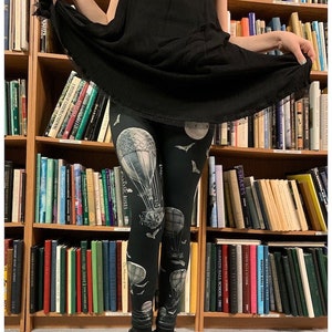 tights Fox Savant nee Carousel INK Leggings bottoms Spilled Tea Hot Air Balloons Printed Leggings Balloon Leggings