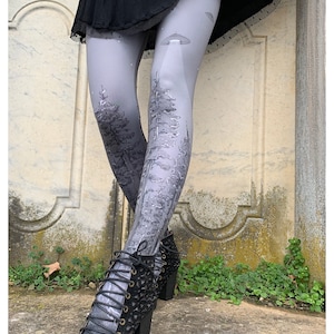 Grey Forest Leggings UFO grey forest tights woods legwear image 4